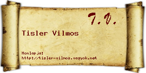 Tisler Vilmos névjegykártya