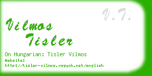 vilmos tisler business card